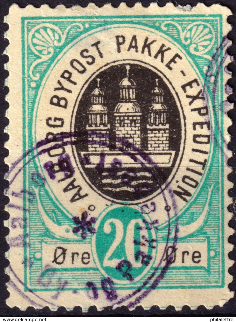 DANEMARK / DENMARK - 1886 - AALBORG CJ Als Local Post 20 øre Black & Green - Used (thin Spot) - Emissions Locales