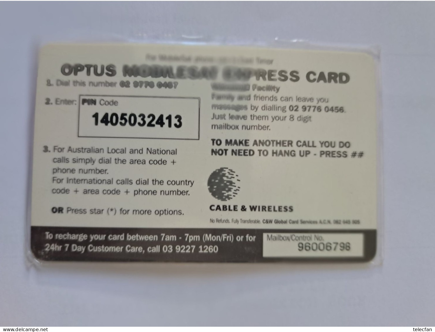 TIMOR ORIENTAL SATELLITE CARD CABLE & WIRELESS 100$ UT 1999 VERY RARE VERY GOOD CONDITION - Osttimor