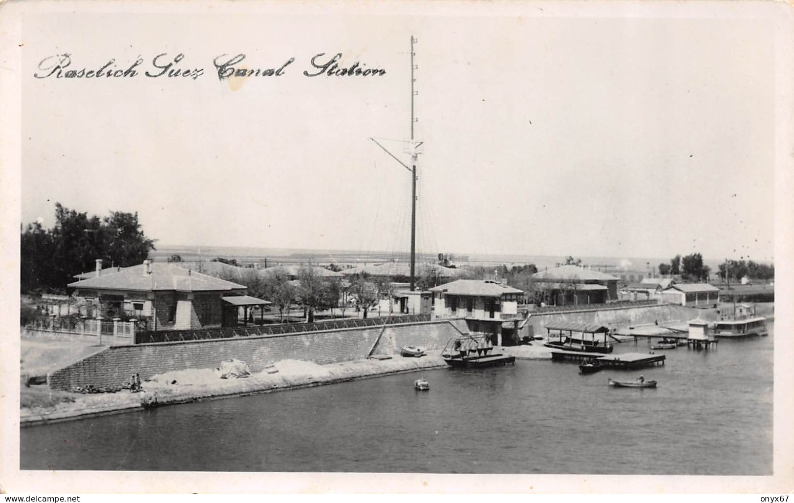 Carte Postale Photo Roselich SUEZ CANAL Station-Egypte-Africa-Afrique - Suez