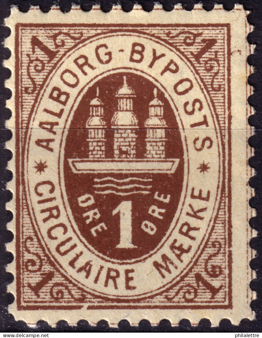 DANEMARK / DENMARK - 1886 - AALBORG CJ Als Local Post 1 øre Brown  - Mint* - Emissioni Locali