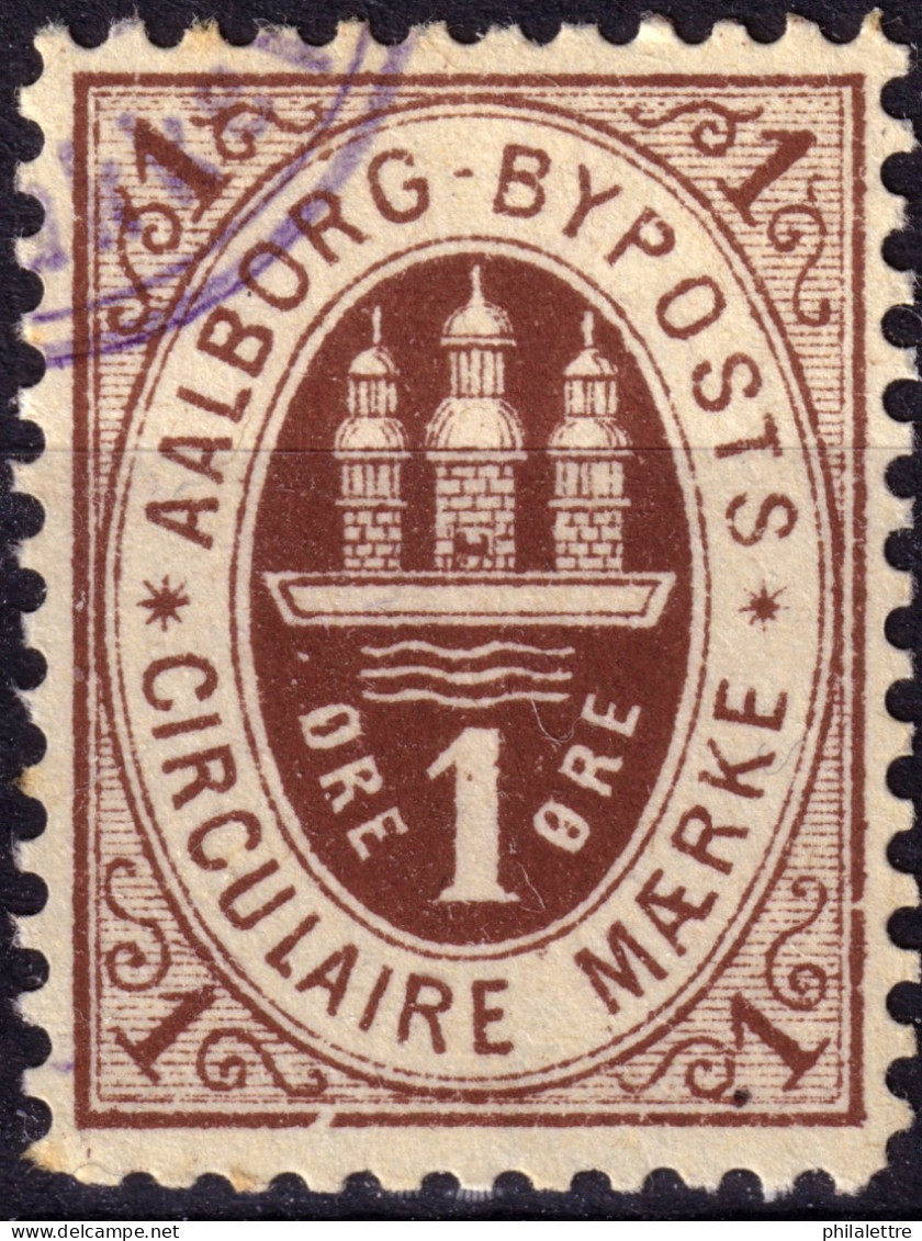 DANEMARK / DENMARK - 1886 - AALBORG CJ Als Local Post 1 øre Brown  - VF Used -b - Local Post Stamps