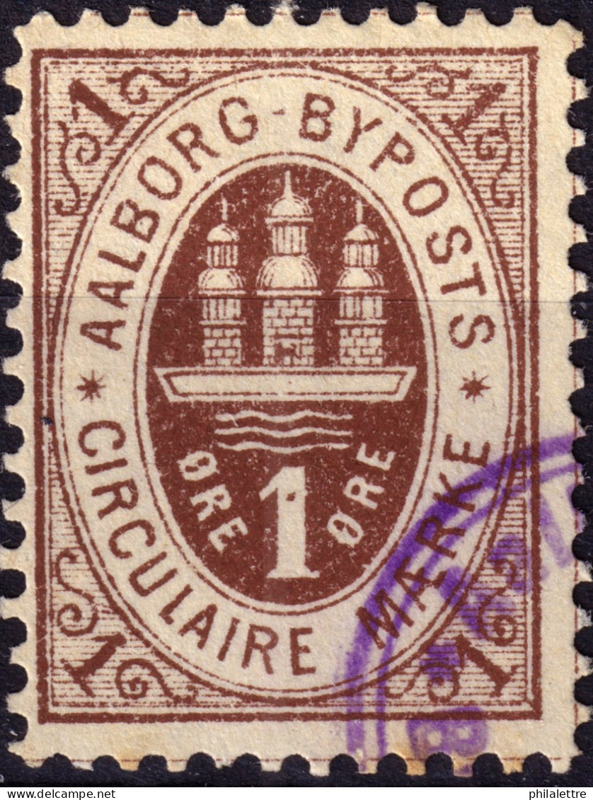 DANEMARK / DENMARK - 1886 - AALBORG CJ Als Local Post 1 øre Brown  - VF Used -d - Local Post Stamps