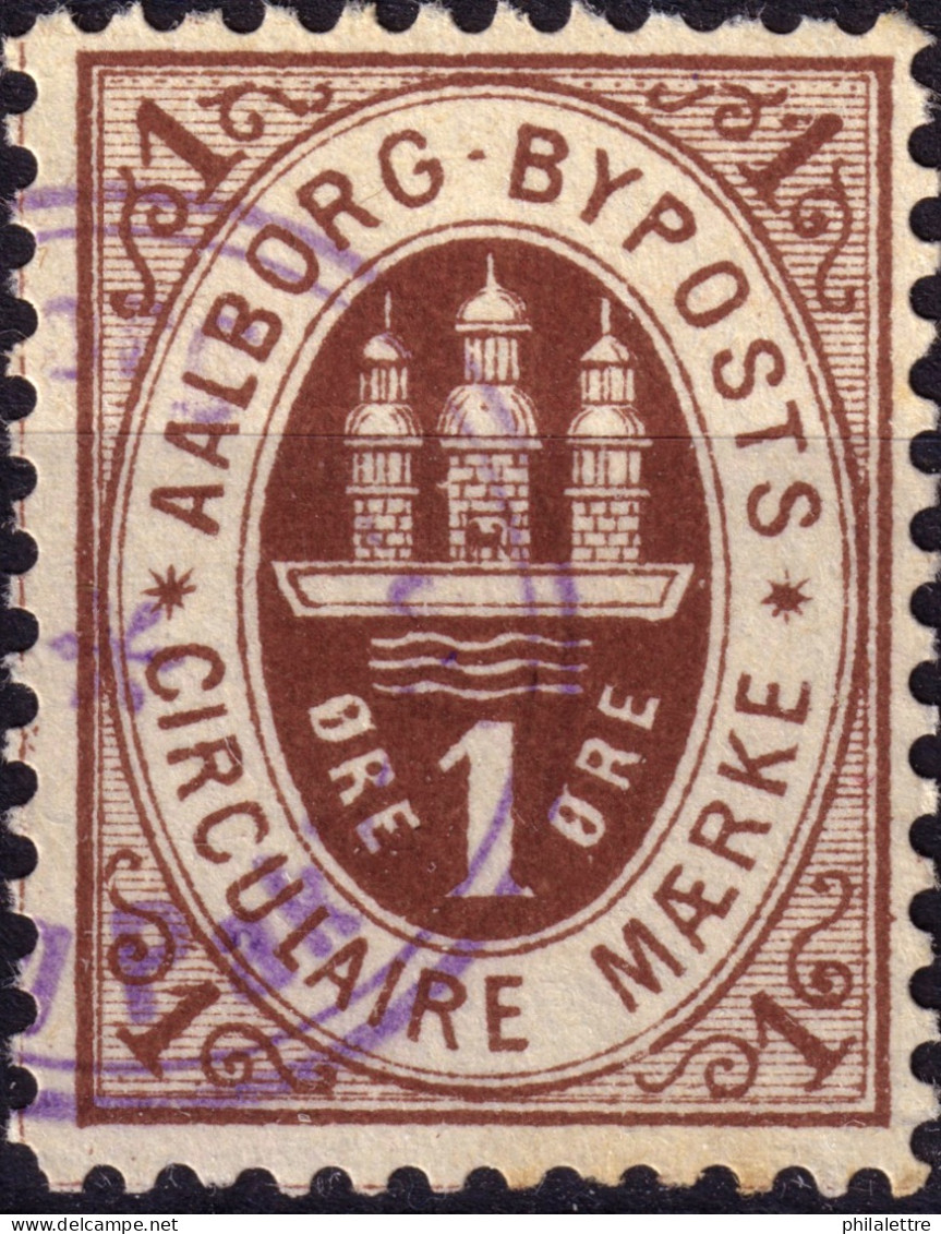 DANEMARK / DENMARK - 1886 - AALBORG CJ Als Local Post 1 øre Brown  - VF Used -e - Emissions Locales