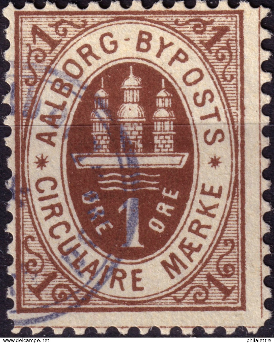 DANEMARK / DENMARK - 1886 - AALBORG CJ Als Local Post 1 øre Brown  - VF Used -h - Emissions Locales