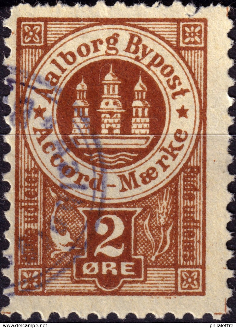 DANEMARK / DENMARK - 1887 - AALBORG CJ Als Local Post 2 øre Red-brown  - VF Used -d - Emissions Locales