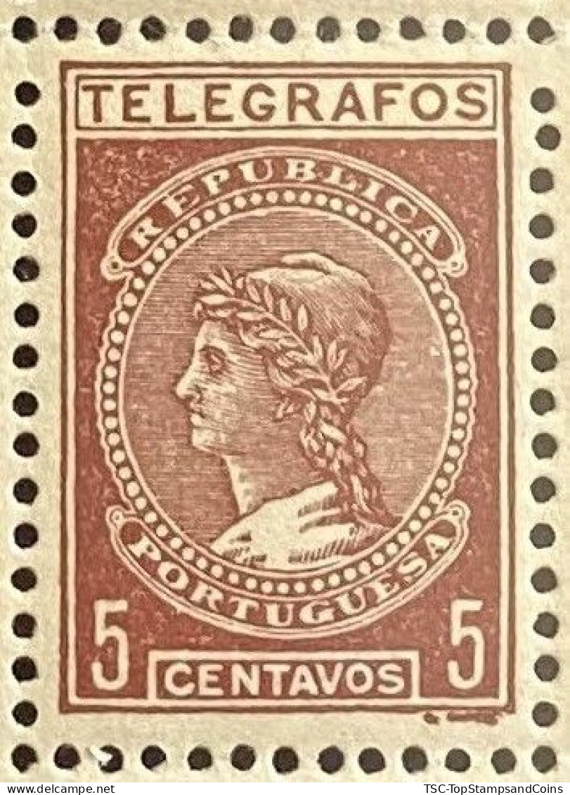 PORIP013MNH - Tax On Telegrams - 5 C MNH Stamp - Portugal - 1921 - Neufs