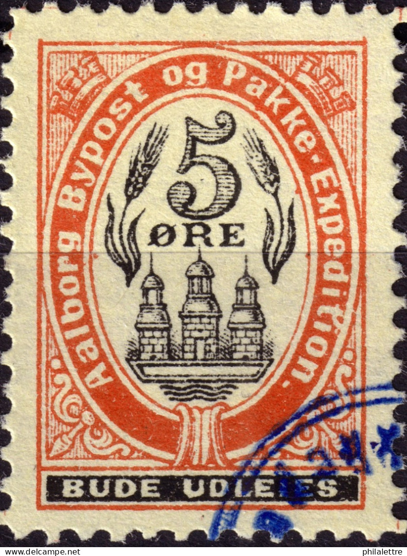 DANEMARK / DENMARK - 1887 - AALBORG CJ Als Local Post 5 øre Black & Red - VF Used -i - Local Post Stamps