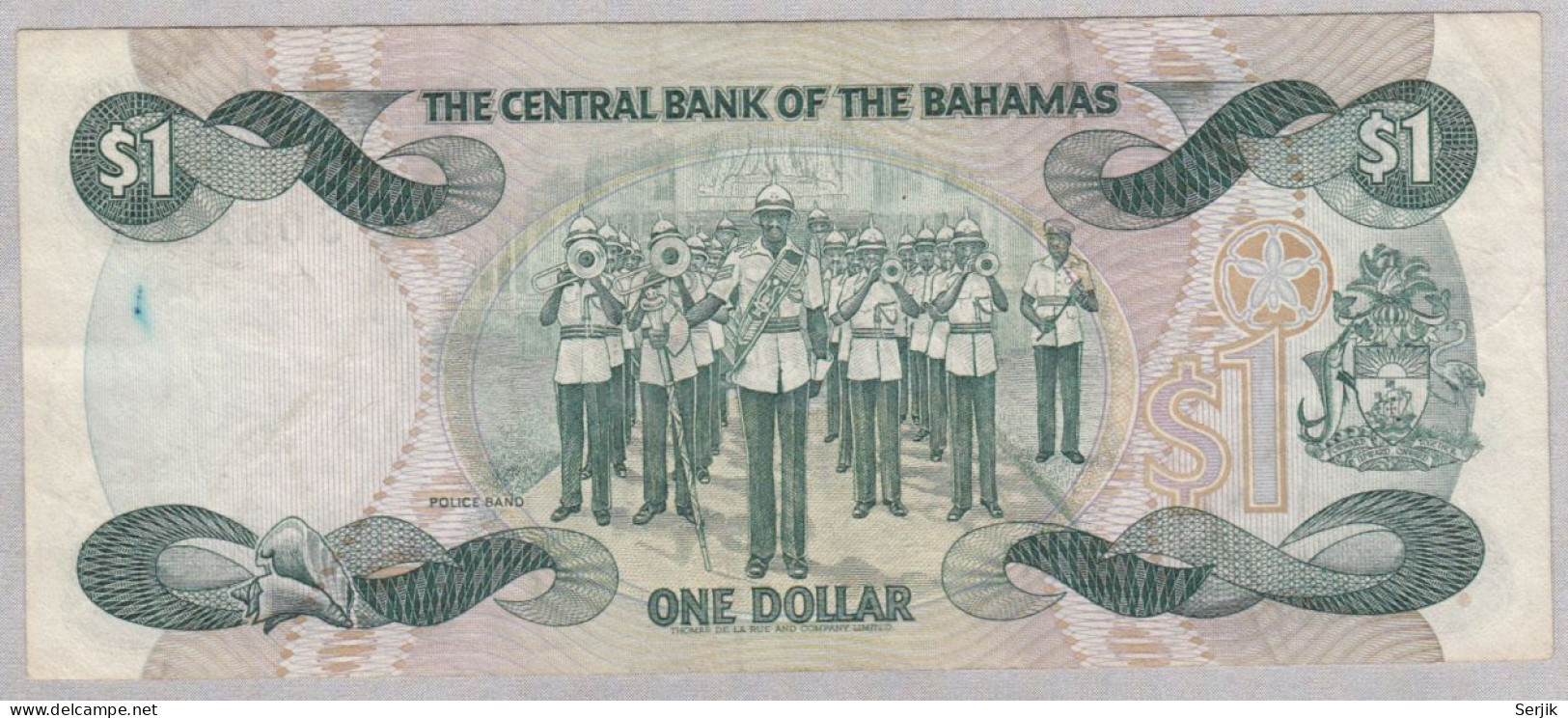 BAHAMAS 1 Dollar L 1974 ( 1984 ) VF Pick 43a 43 A - Bahamas