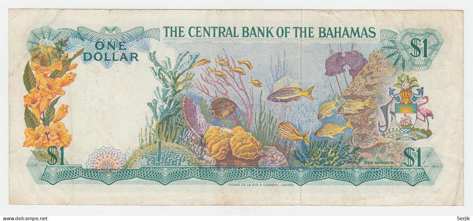 Bahamas 1 Dollar 1974 VF+ Crisp Banknote Pick 35a 35 A - Bahamas