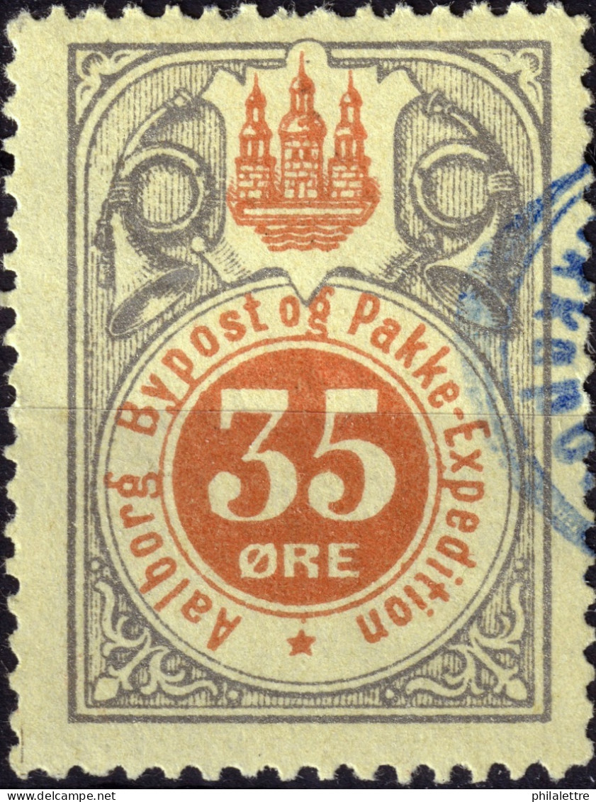 DANEMARK / DENMARK - 1887 - AALBORG CJ Als Local Post 35 øre Red & Silver - VF Used -e - Emissions Locales