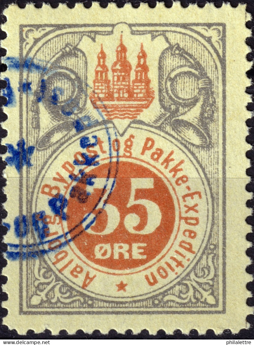 DANEMARK / DENMARK - 1887 - AALBORG CJ Als Local Post 35 øre Red & Silver - VF Used -f - Ortsausgaben