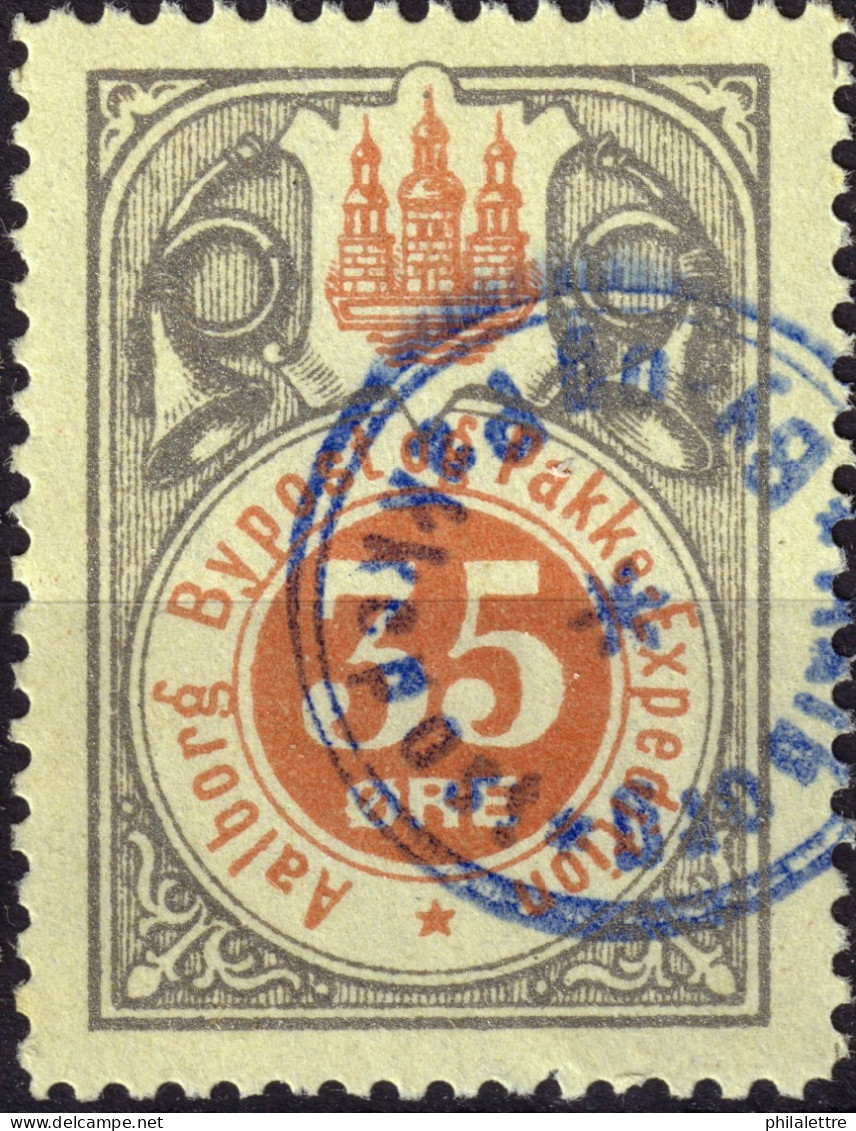 DANEMARK / DENMARK - 1887 - AALBORG CJ Als Local Post 35 øre Red & Silver - VF Used -g - Local Post Stamps