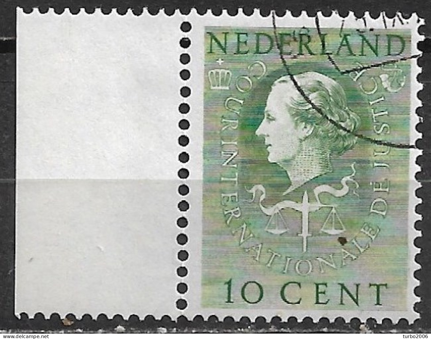 Plaatfout Verticale Groene Kras Rechtonder In 1951 C.I.D.J. NVPH 10 Cent Groen NVPH D 34 PM 1 - Servicios