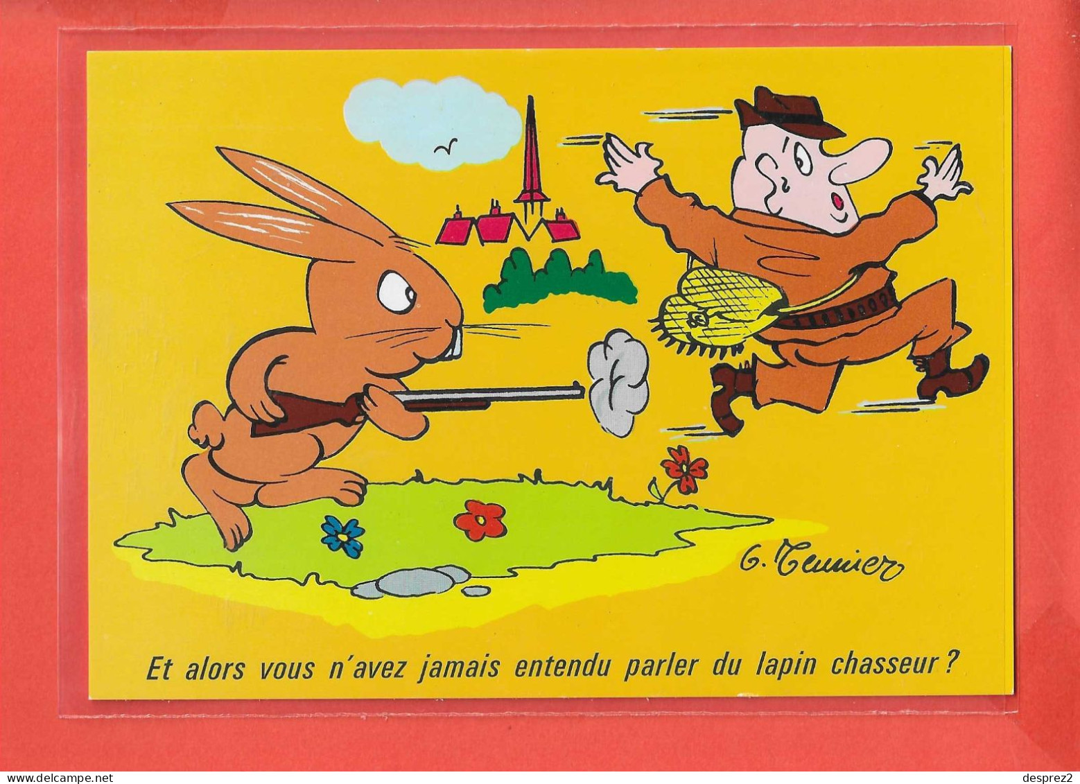 Illustrateur G MEUNIER  Cp Animée Chasse Humour  Format 15 Cm X 10.5 Cm - Meunier, G.