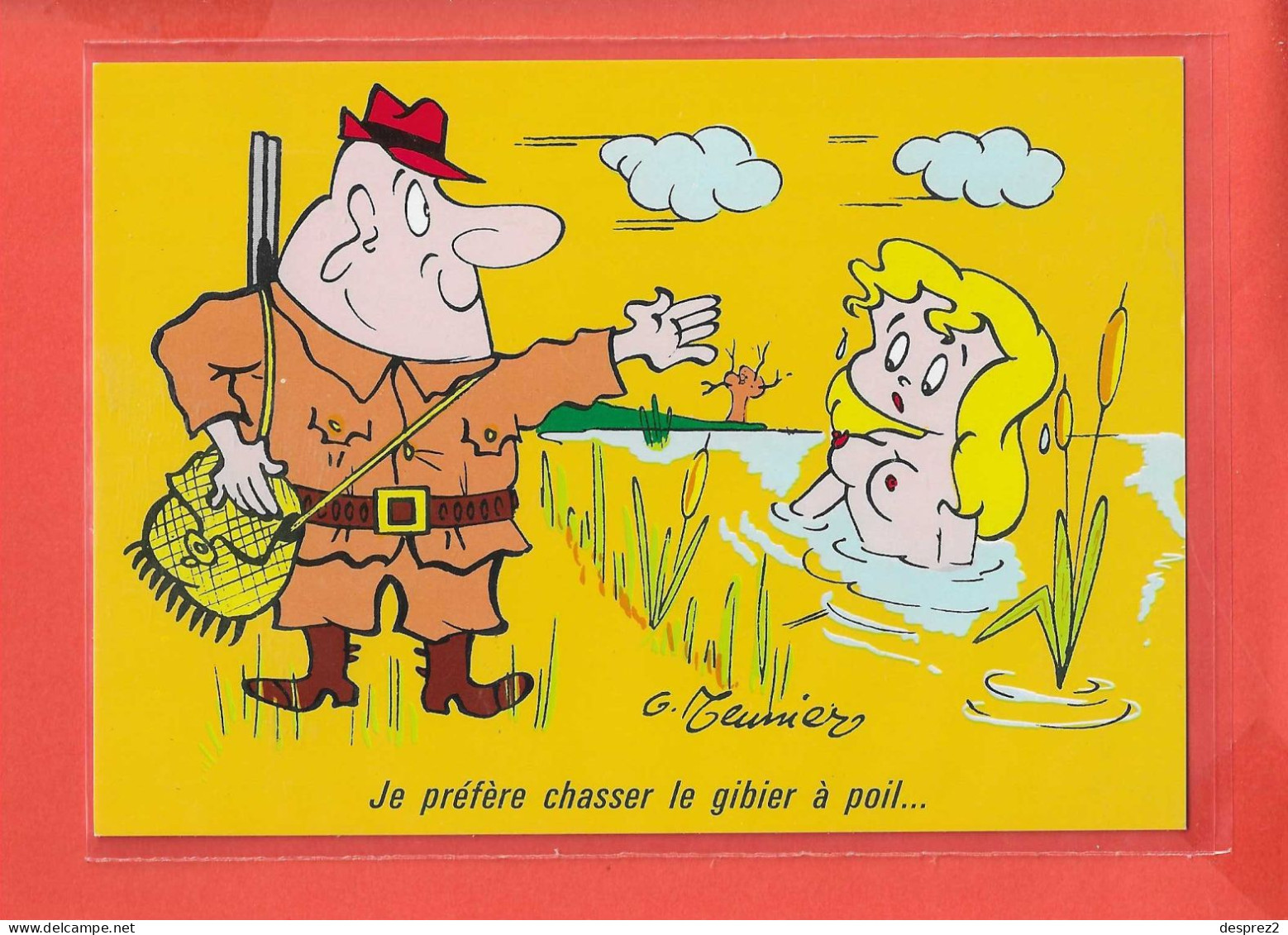 Illustrateur G MEUNIER  Cp Animée Chasse Humour  Format 15 Cm X 10.5 Cm - Meunier, G.