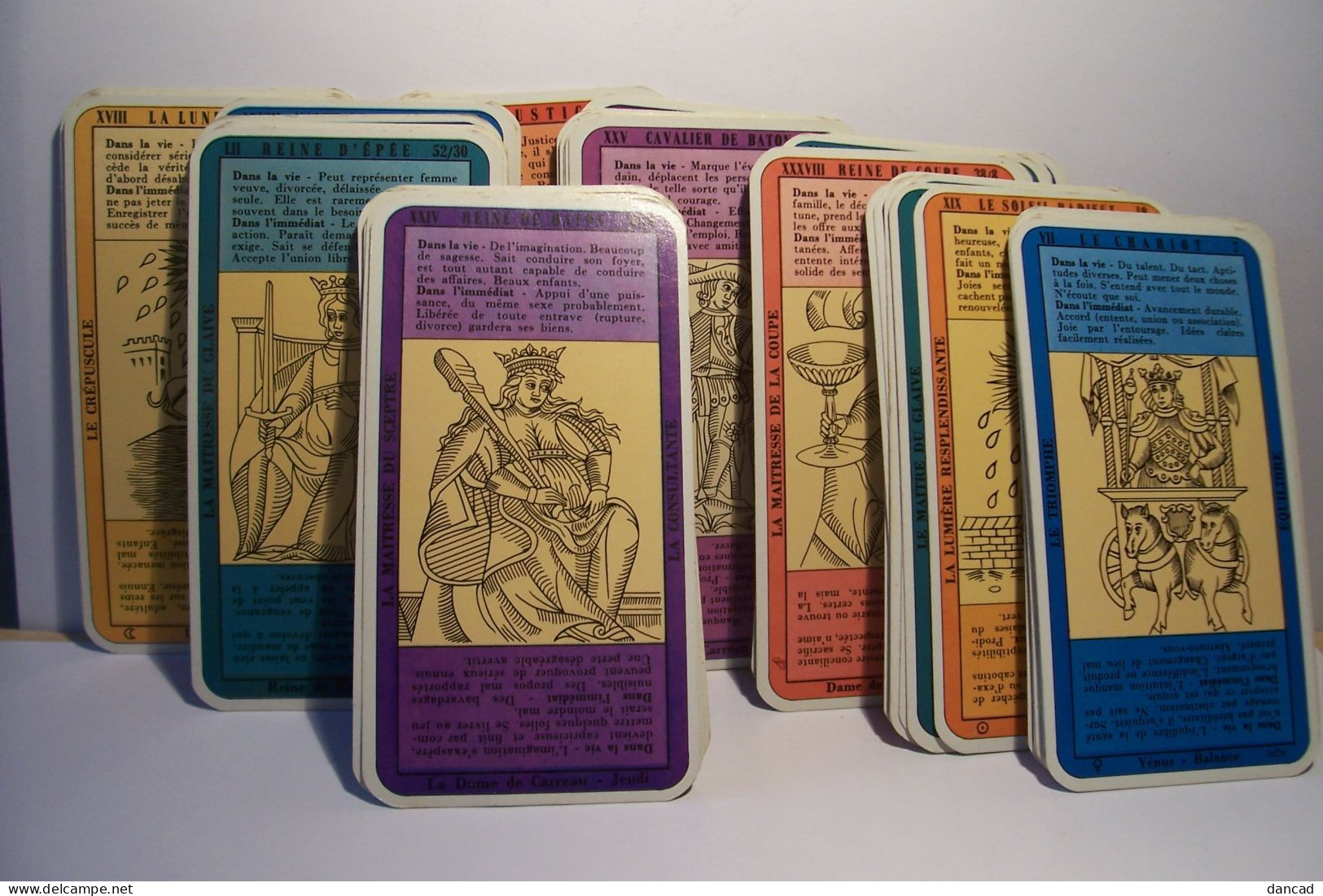 JEU DE 78 CARTES  - TAROT  ARISTA  - CARTOMANCIE  B.P. GRIMAUD  - J.M. Simon 1964 - Tarot-Karten