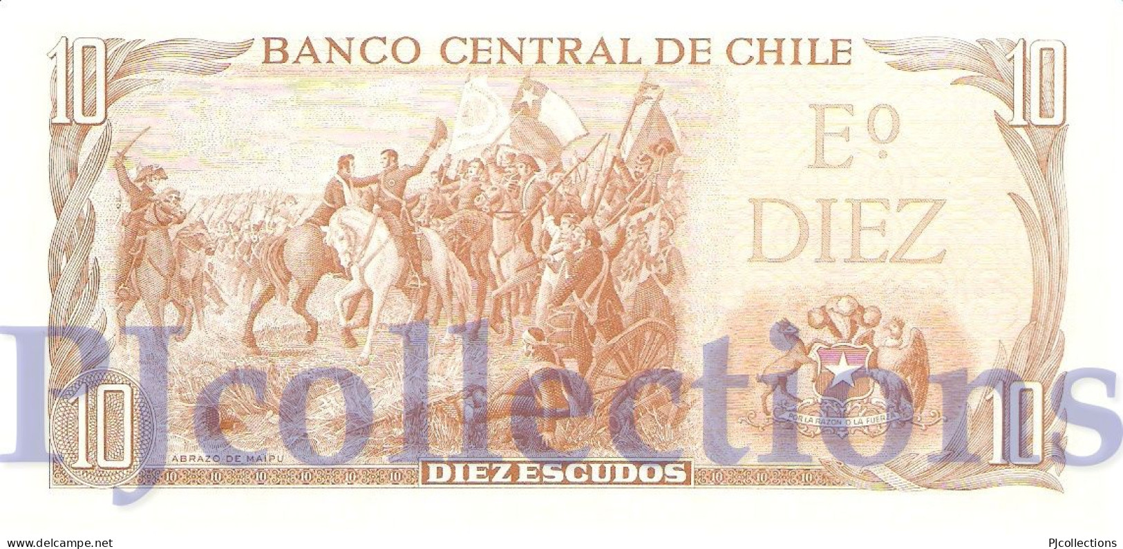 CHILE 10 ESCUDOS 1967/1976 PICK 143 UNC - Chili