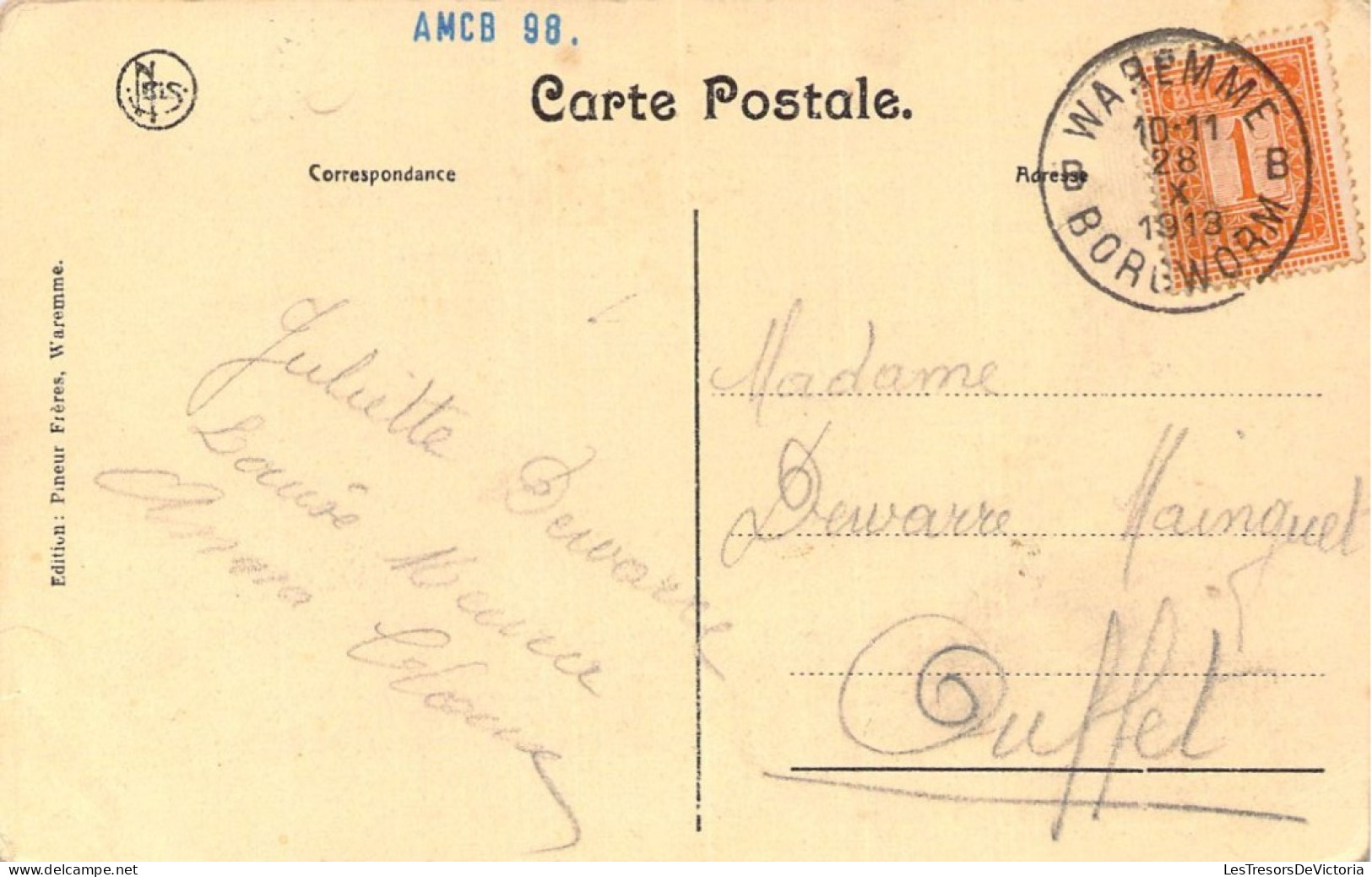 BELGIQUE - WAREMME - La Rue De La Station - Nels - Carte Postale Ancienne - Borgworm
