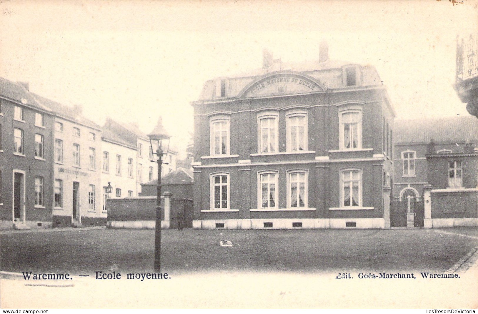 BELGIQUE - WAREMME - école Moyenne - Edit Goës Marchant - Carte Postale Ancienne - Waremme