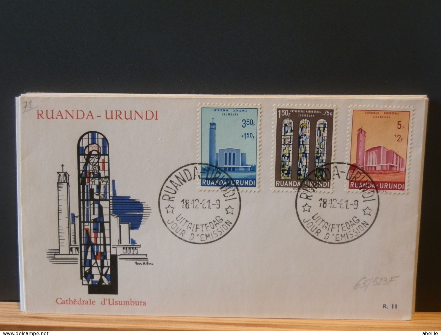 65/523F FDC  RUANDA-URUNDI  1961  NR. RODAN 11 - Lettres & Documents