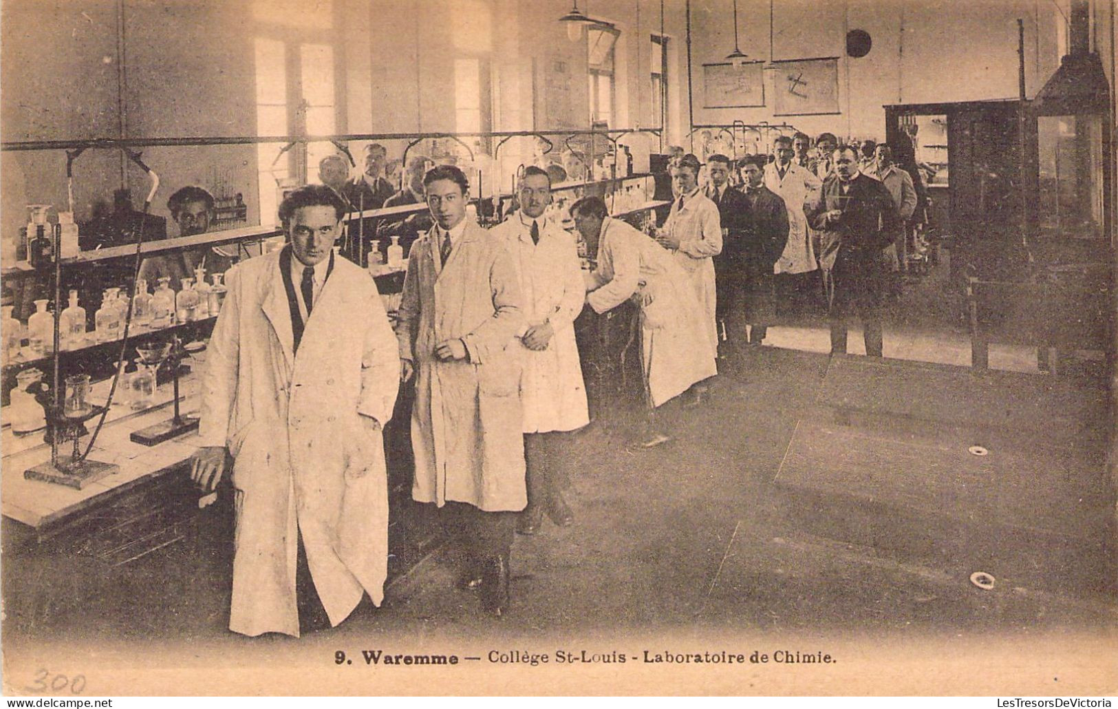 BELGIQUE - WAREMME - Collège Saint Louis - Laboratoire De Chimie - Carte Postale Ancienne - Borgworm