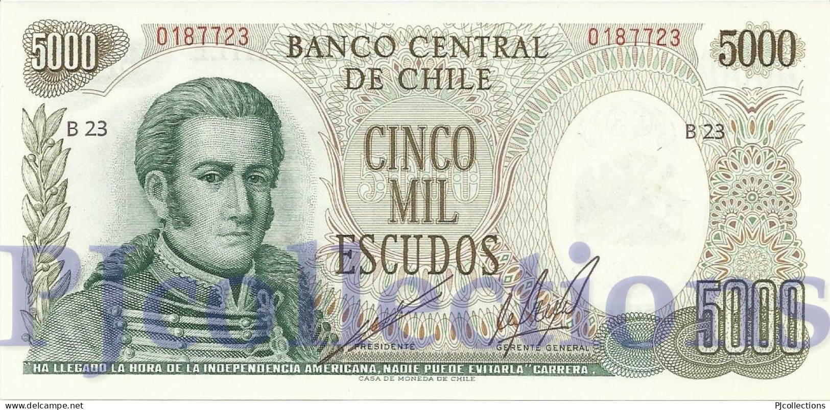 CHILE 5000 ESCUDOS 1967/1976 PICK 147b UNC - Cile