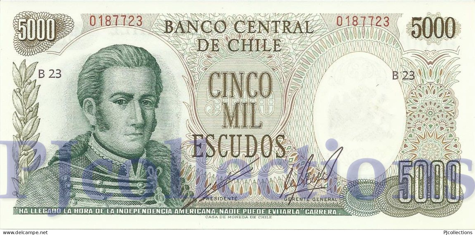 CHILE 5000 ESCUDOS 1967/1976 PICK 147b UNC - Chile