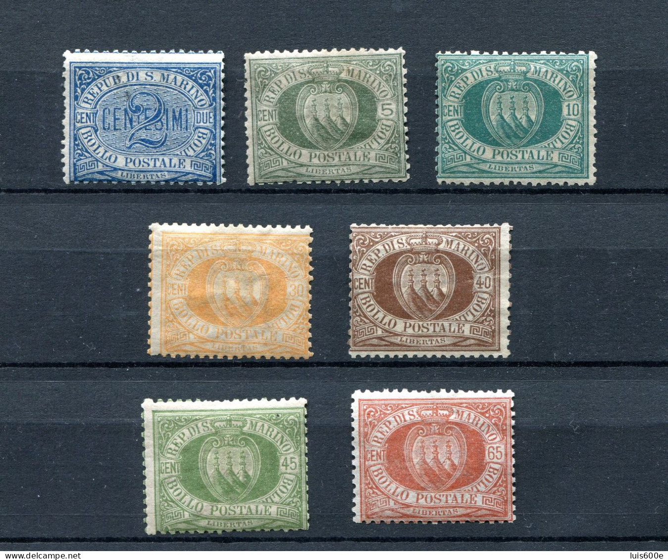 1892/94.SAN MARINO.LOTE SELLOS NUEVOS MISMA SERIE.CATALOGO 40€ - Usados