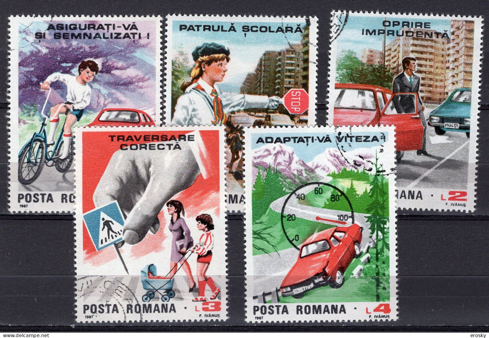 S1548 - ROMANIA ROUMANIE Yv N°3775/79 (-3780) - Gebraucht