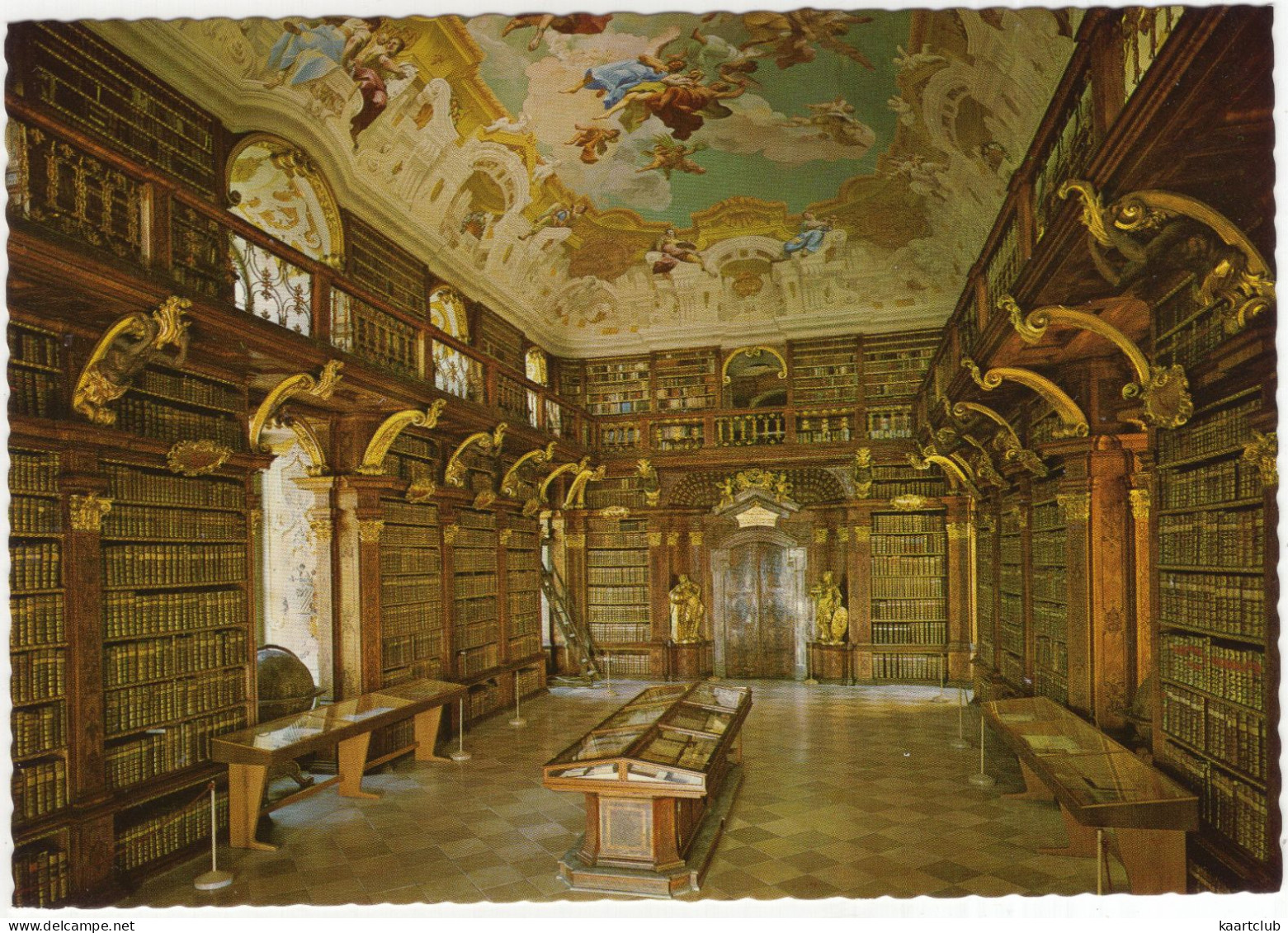 Benediktinerstift Melk A.d. Donau - Nordflügel: Bibliothek 80.000 Bände  - (NÖ, Österreich/Austria) - Library - Melk