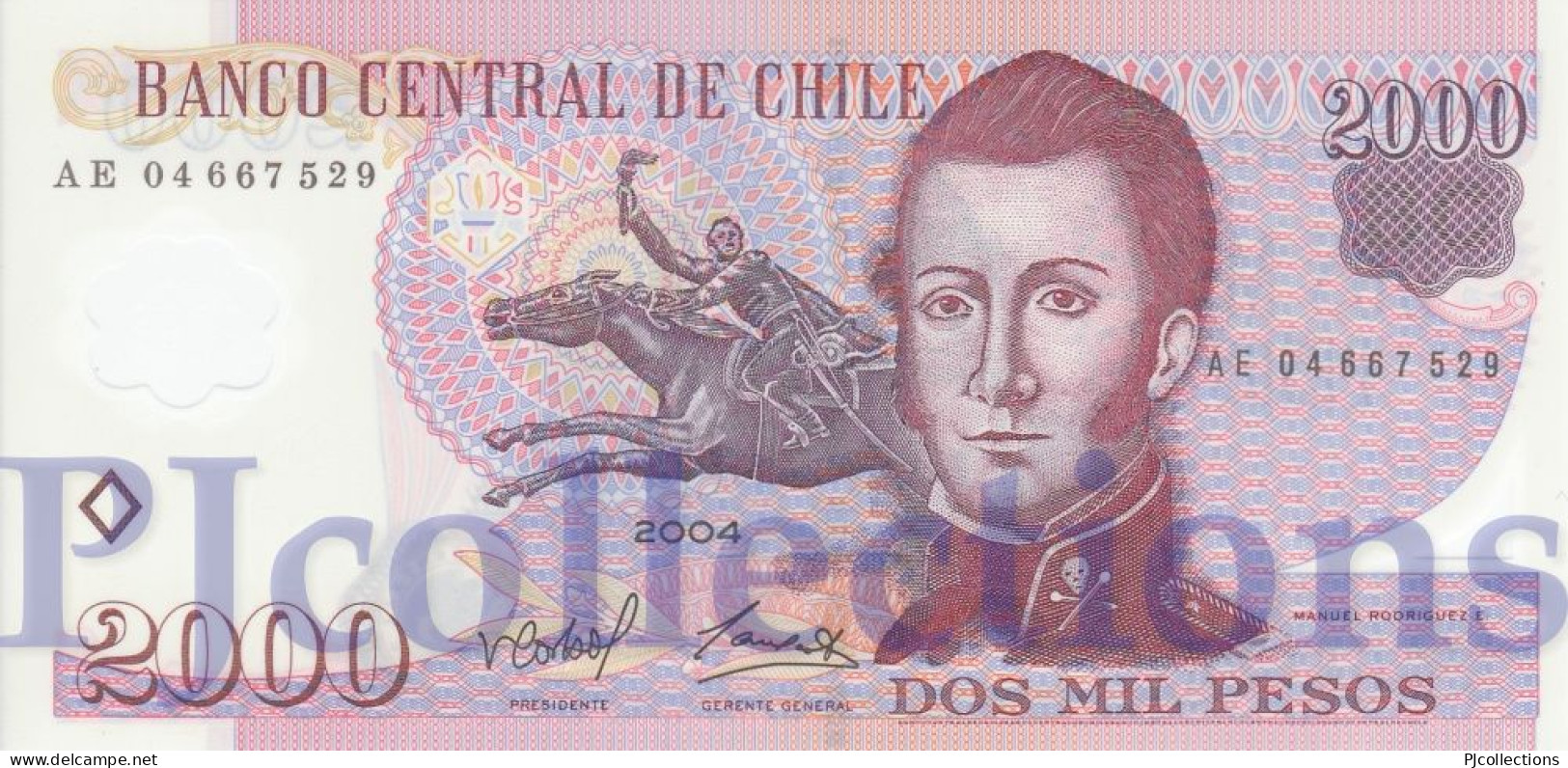 CHILE 2000 ESCUDOS 2004 PICK 160a POLYMER UNC - Chile