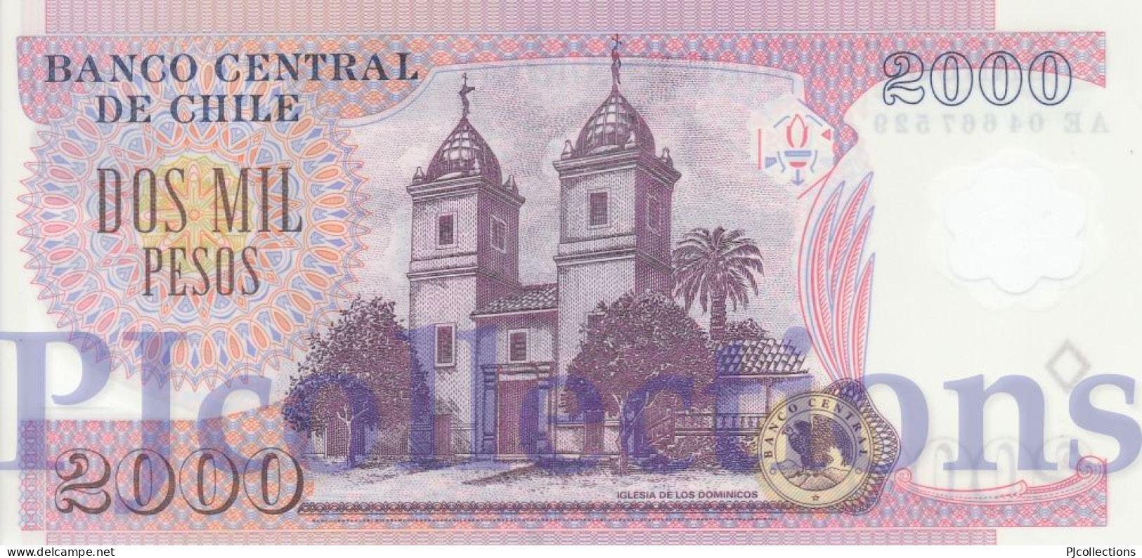 CHILE 2000 ESCUDOS 2004 PICK 160a POLYMER UNC - Chili