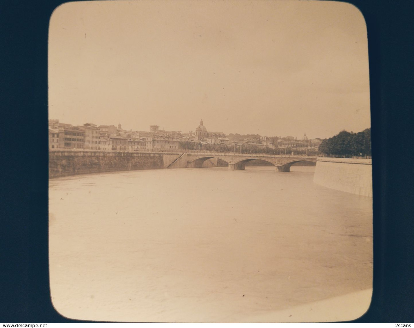 Italie - ROME - ROMA - Plaque De Verre Ancienne (1906) - Le Tibre, Au Pont Cavour - Bridges