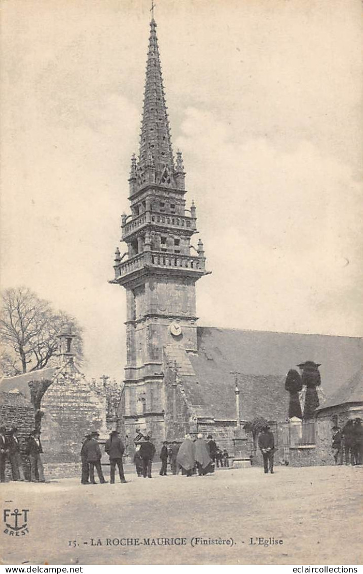 La Roche Maurice   .       29          L'église           N° 15   (voir Scan) - La Roche-Maurice