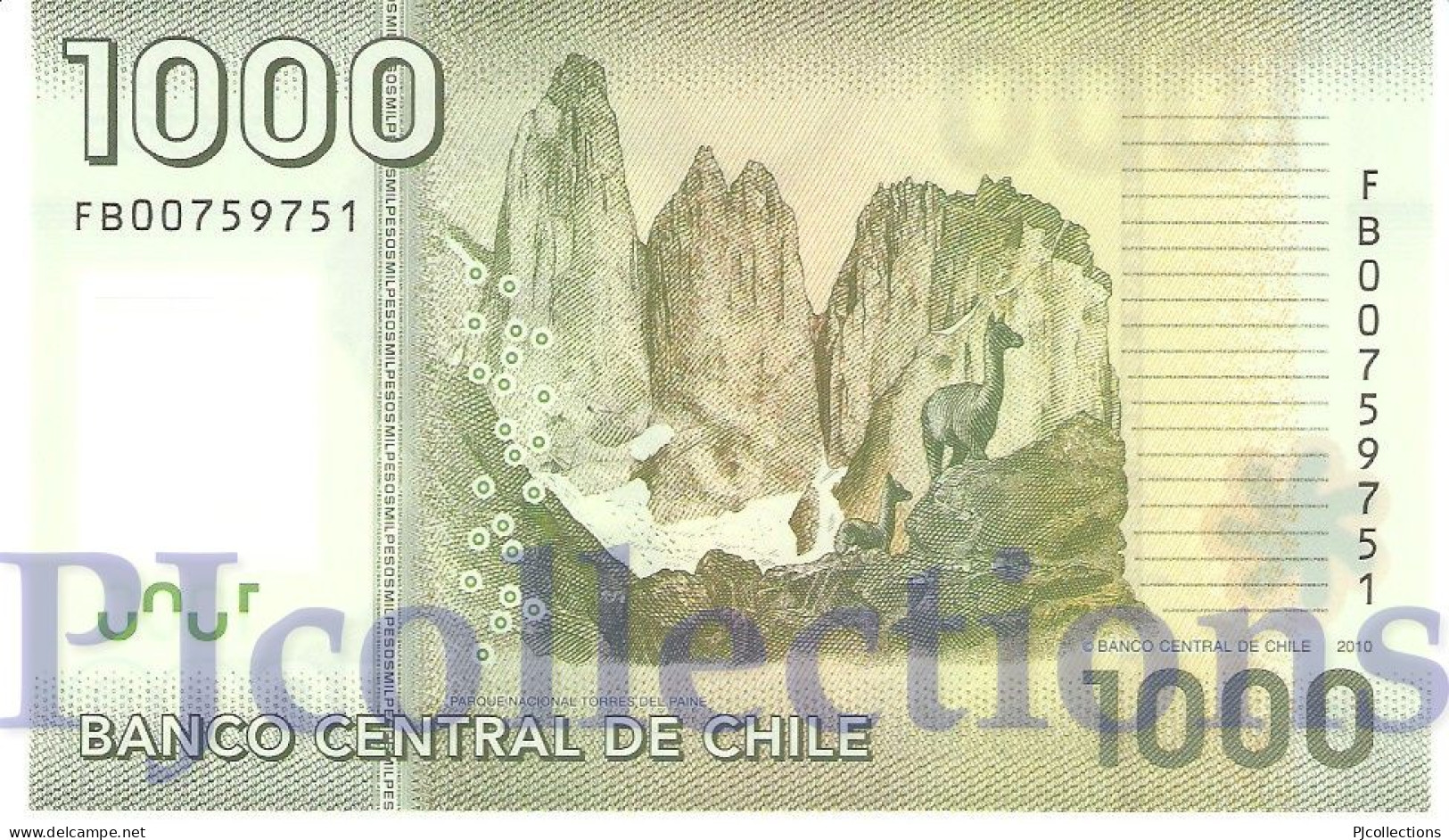 CHILE 1000 ESCUDOS 2010 PICK 161 POLYMER UNC - Chile