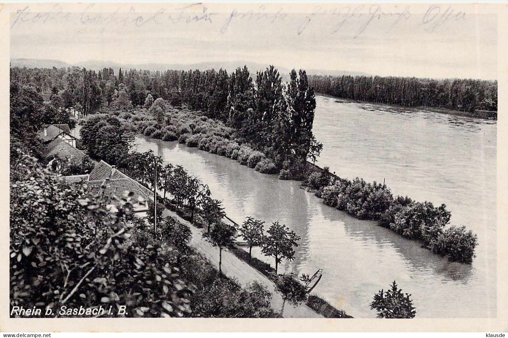 Rhein Bei Sasbach (Königstuhl) Gel.1951 - Sasbach