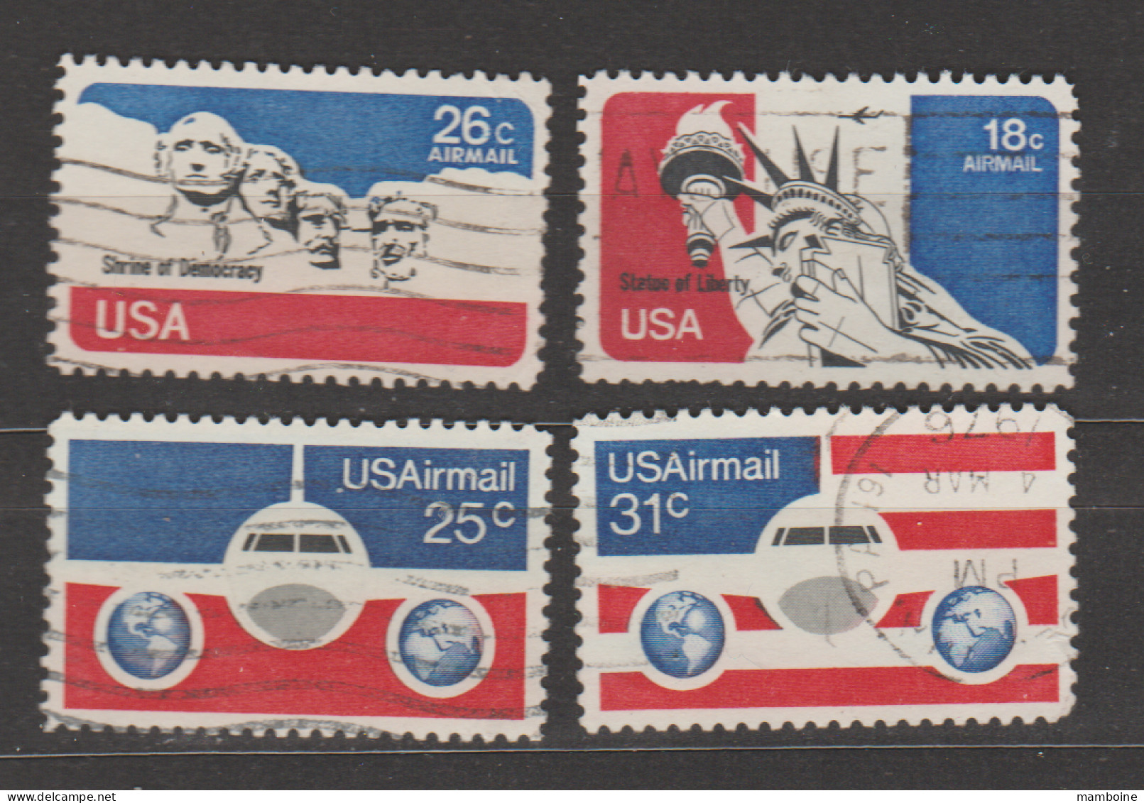USA  1974  Aérien   N° 81 / 84 Oblitéré . - 3a. 1961-… Afgestempeld