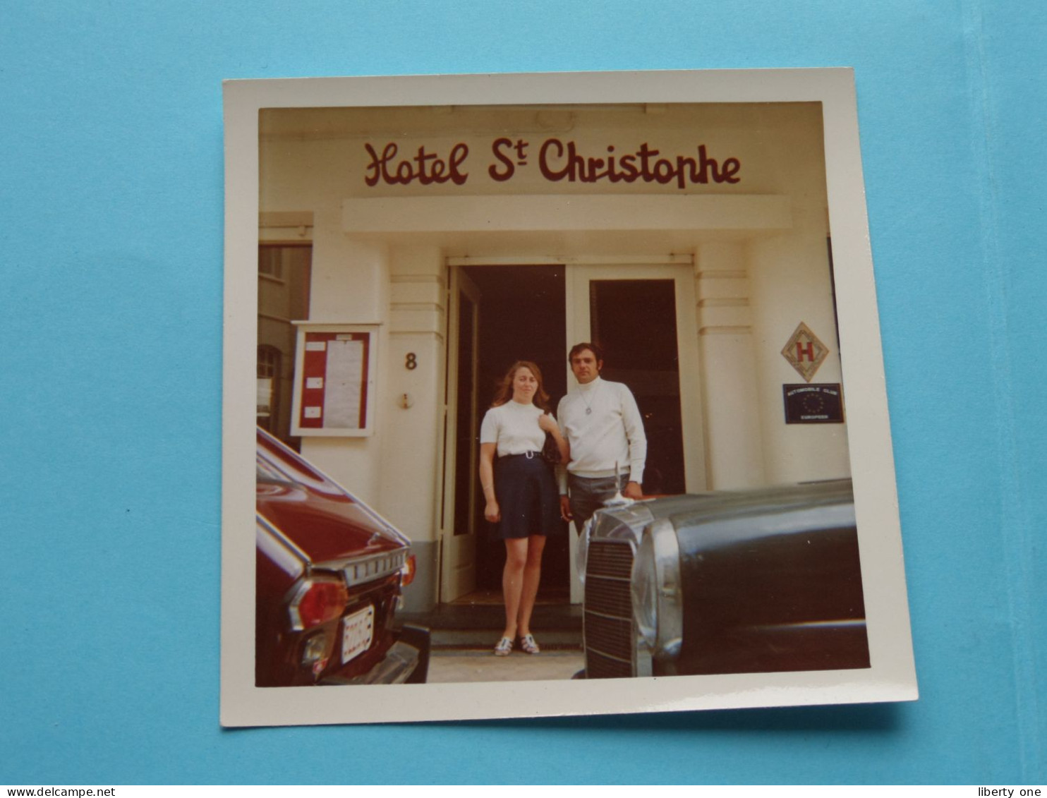 Hotel-Restaurant St. CHRISTOPHE Knokke-Zoute ( Zie / Voir Scans ) CDV + Foto 9x9 Cm.! - Visitenkarten