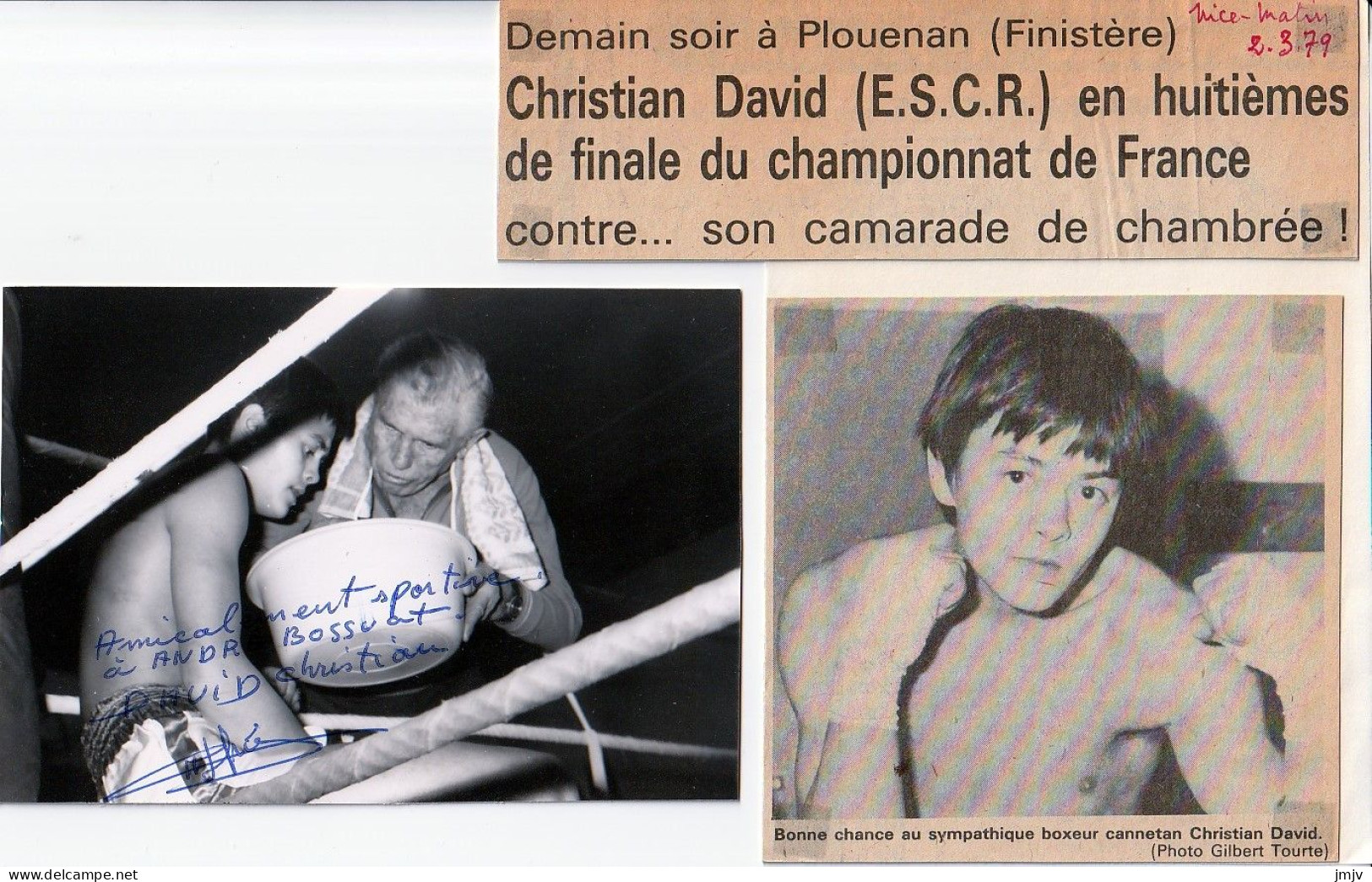 BOXE Christian DAVID  Dédicacé - Autógrafos