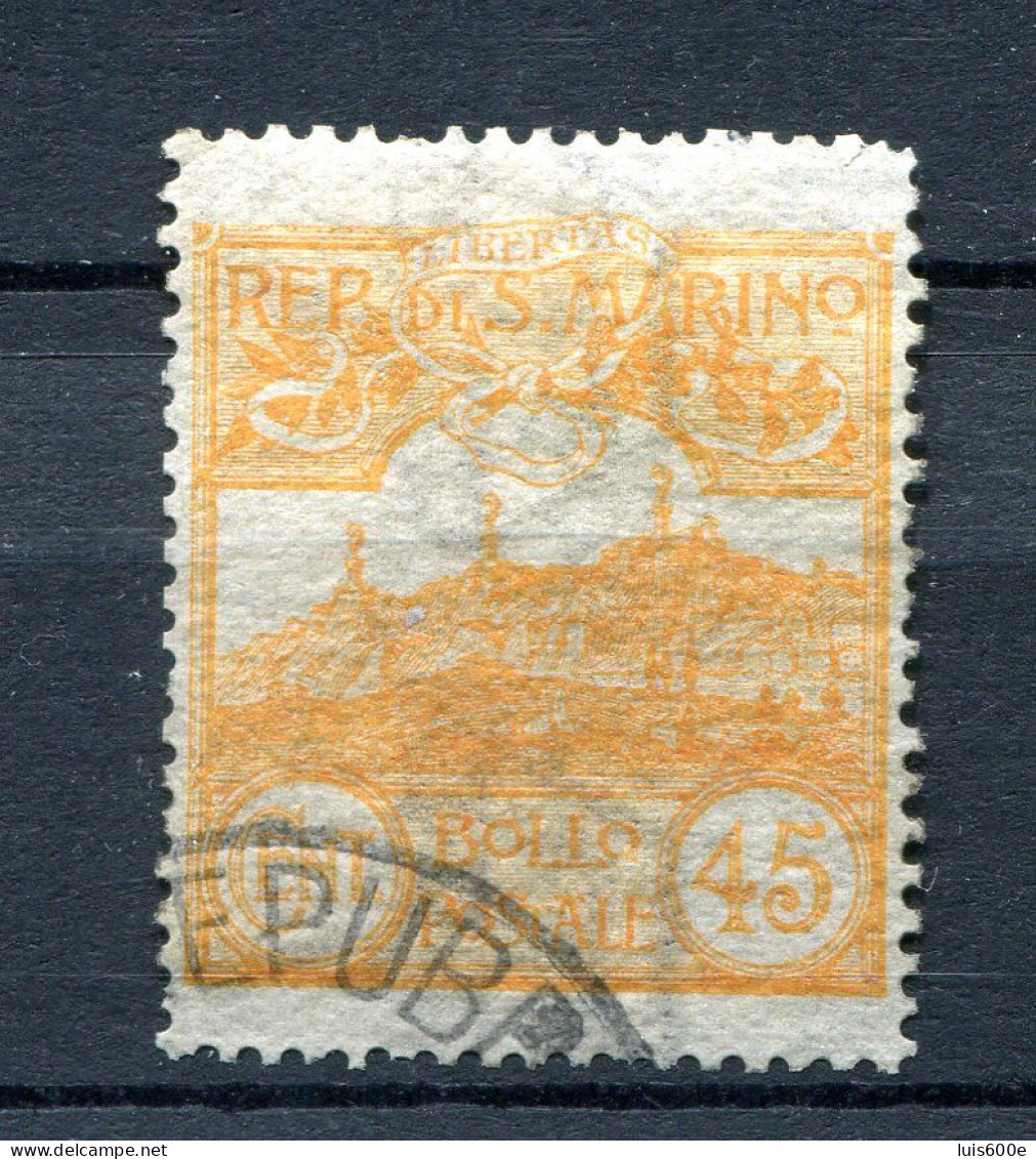 1903.SAN MARINO.YVERT 41(o)..USADO).CATALOGO 12€ - Used Stamps