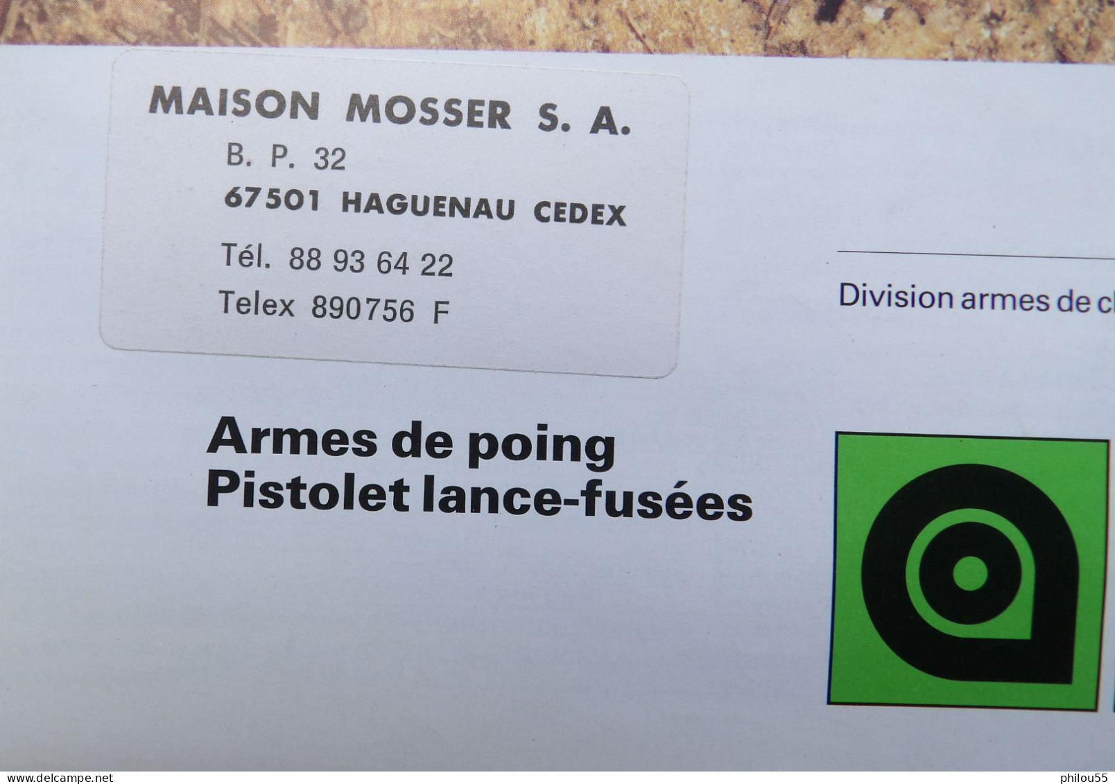 Depliant  4 Volets 67 HAGUENAU Maison MOSSER Armes De Poing Lance Fusees HECKLER & KOCK Obendorf - France