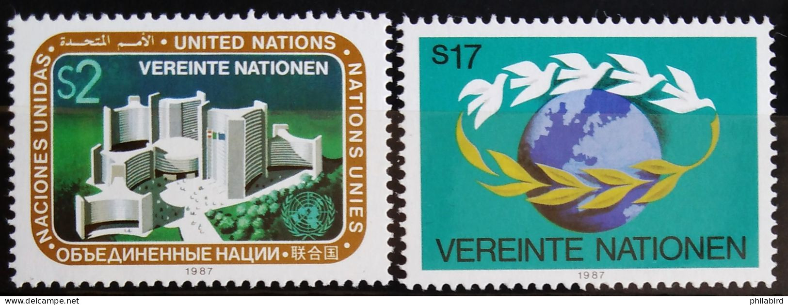 NATIONS-UNIS - VIENNE                          N° 73/74                        NEUF** - Unused Stamps
