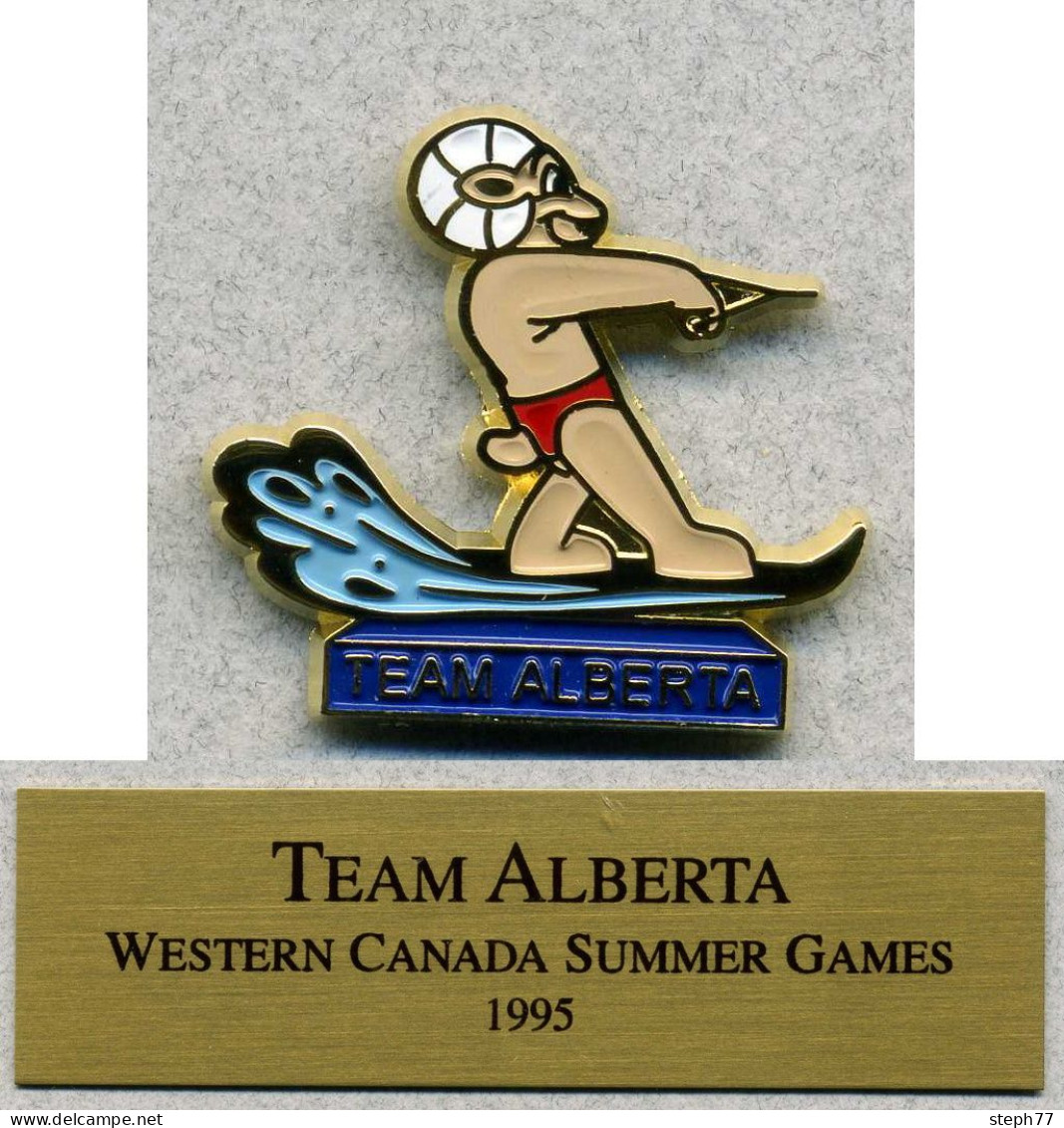 Pin's Sport Jeux D'été Du Canada 1995 Alberta Ski Nautique Bateau - Water-skiing