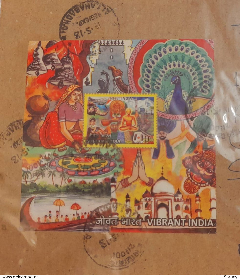 INDIA 2018 VIBRANT INDIA SS Franked On Registered Speed Post Cover As Per Scan - Lettres & Documents
