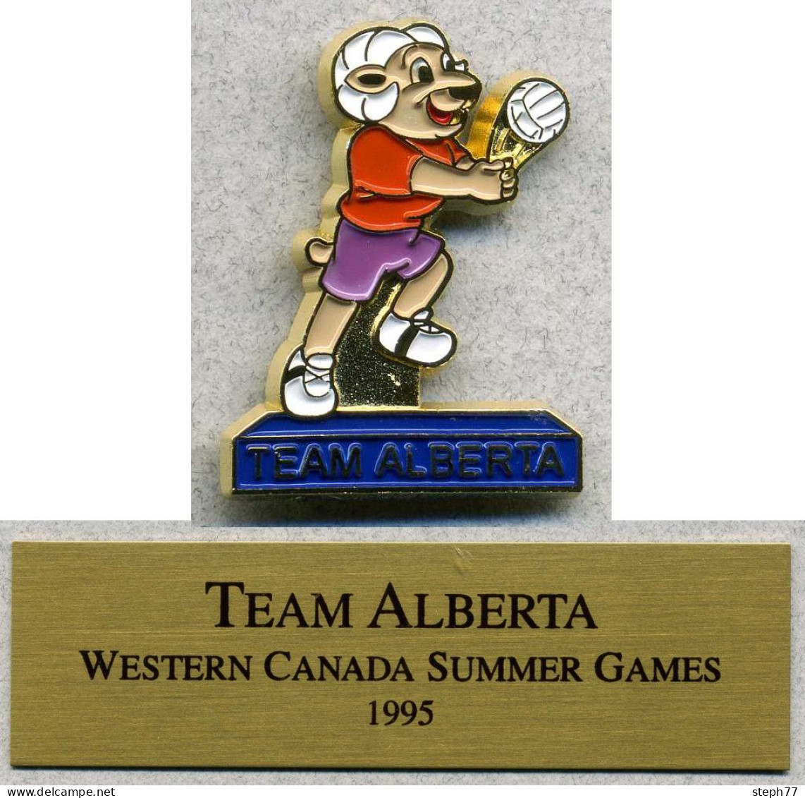 Pin's Sport Jeux D'été Du Canada 1995 Alberta Volley-ball - Volleyball