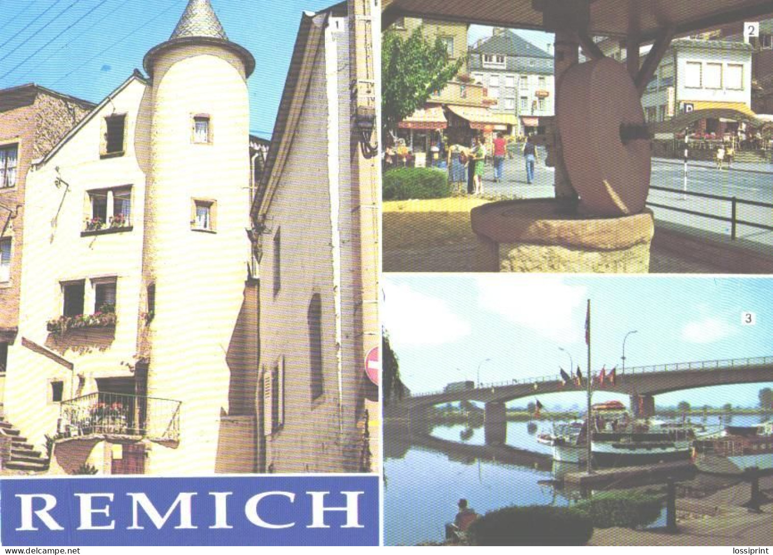 Luxembourg:Remich, Tower, Bridge, Ancient Press For Fruits - Remich