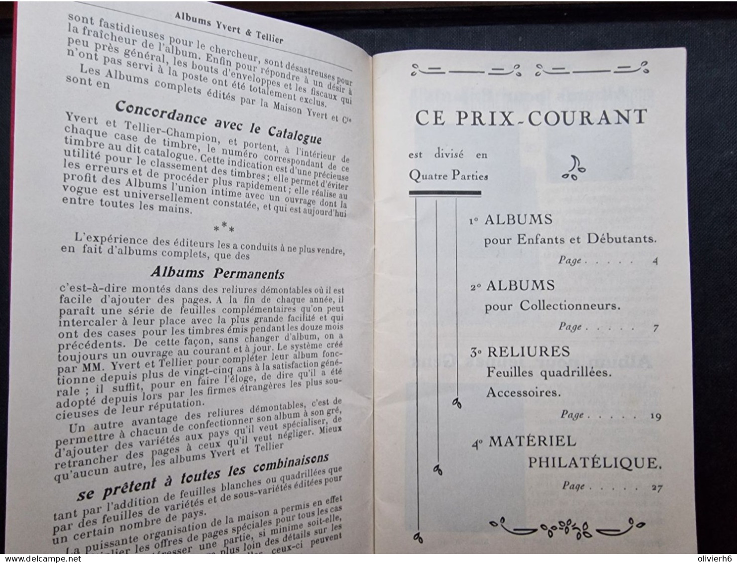 MAGAZINE (6 Vues) Prix-Courant Des Albums Yvert & Tellier Catalogues De Timbres Accessoires Philatéliques Novembre 1935 - Francesi (prima Del 1940)