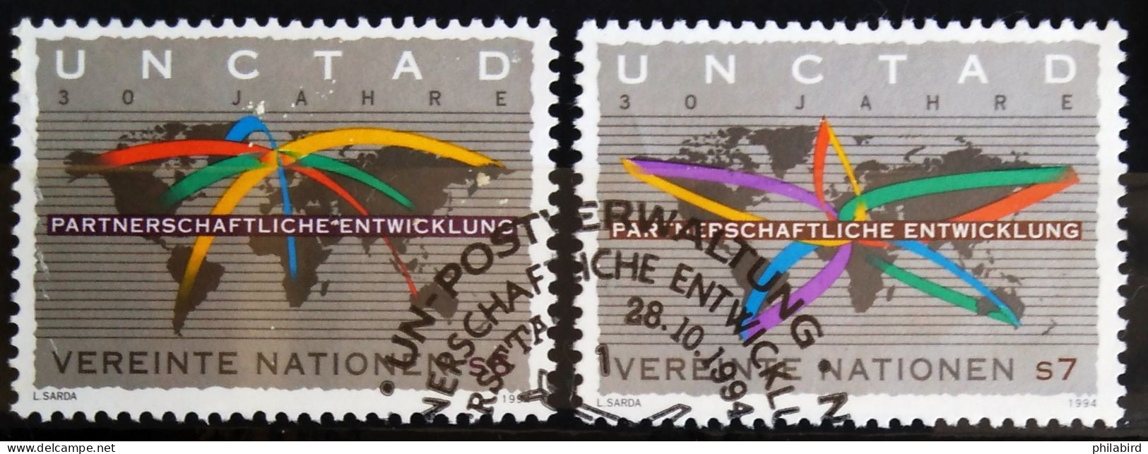 NATIONS-UNIS - VIENNE                          N° 196/197                       OBLITERE - Gebraucht