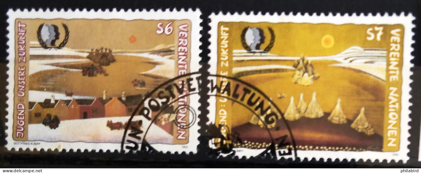 NATIONS-UNIS - VIENNE                          N° 204/205                       OBLITERE - Used Stamps