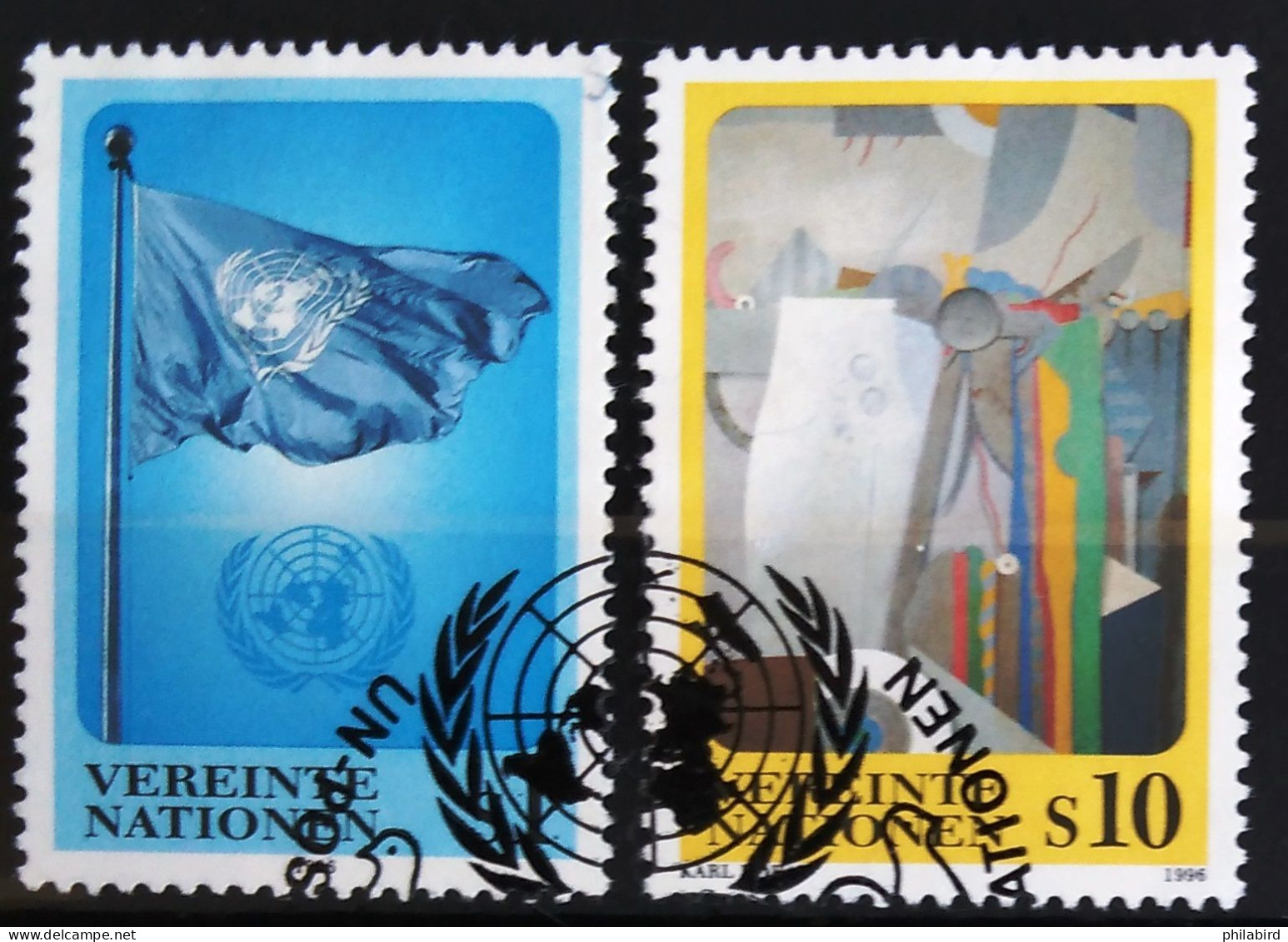 NATIONS-UNIS - VIENNE                          N° 223/224                       OBLITERE - Usados